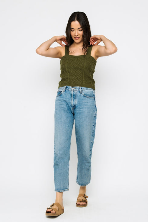 Madelyn-Cabled Sweater Cami